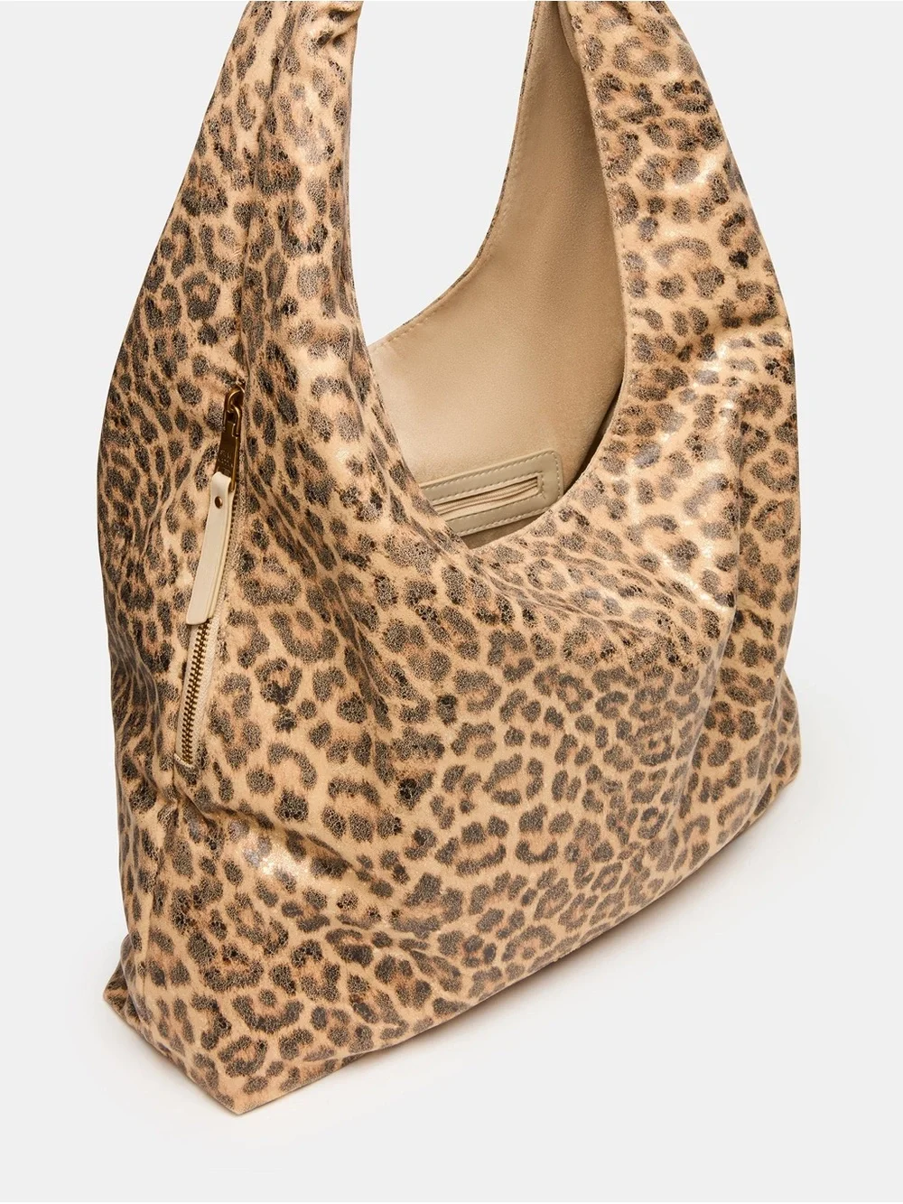 Steve Madden Dempsys Leopard Slouchy Tote Bag w/ Matching Crossbody Bag